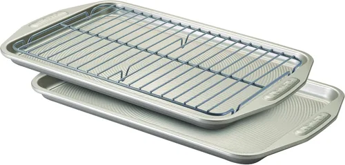 Miniatura 13 de Circulon Total Bakeware - Juego de horno tostador antiadherente y sartén personal para pizza, 4 piezas
