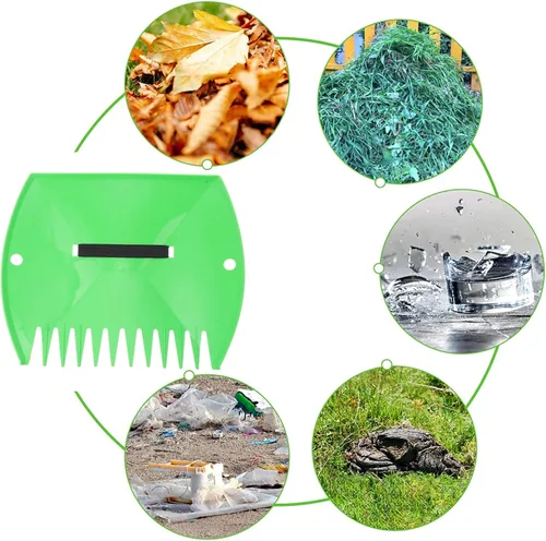 Miniatura 7 de Garden Yard Leaf Scoops Plastic Lawn Rastrillos Hojas Agarrador para Colector Up