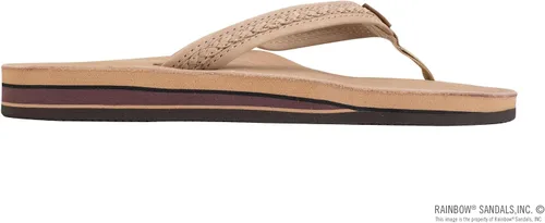 Miniatura 4 de Rainbow Sandals The Willow - Soporte de arco de doble capa de cuero de primera calidad con correa mediana trenzada doble de 34 pulgadas