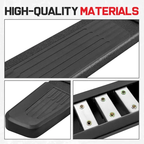 Miniatura 5 de Estribos de 6 pulgadas compatibles con Chevy Silverado/Gmc Sierra 1500 Crew Cab 2019-2026, Silverado/Sierra 2500hd 3500hd Crew Cab 20-26, dos tapas