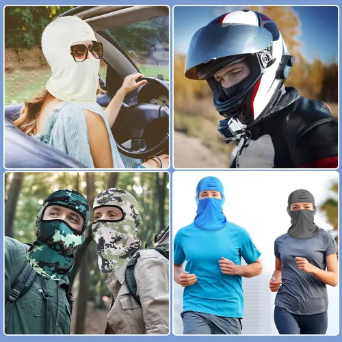 Miniatura 6 de 94 piezas pasamontañas máscara de esquí completa para mujeres y hombres, protección solar completa, cubierta de cara completa, protector UV
