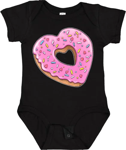 Miniatura 23 de inktastic Body de bebé con forma de corazón con glaseado rosa y chispas