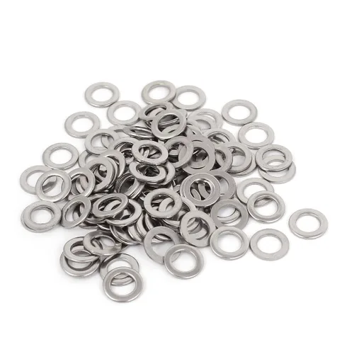 Miniatura 16 de uxcell Arandela plana redonda de acero inoxidable M3x6mmx0.0.197 in para tornillo de perno 100Pcs