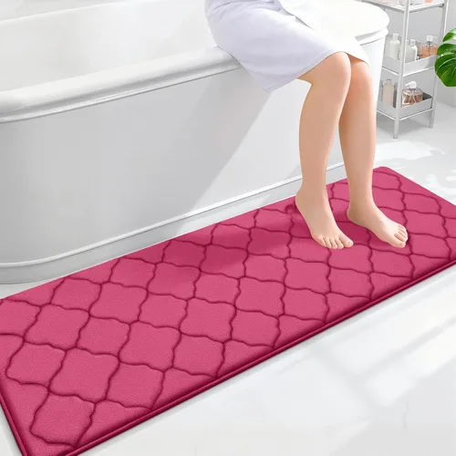 Miniatura 291 de OLANLY Alfombra de Baño de Espuma Viscoelástica de 24 x 16 pulgadas, Ultra Suave y Absorbente, Alfombras de Baño Antideslizantes, Cómodas, Lavables