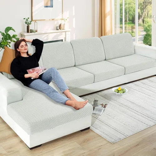 Miniatura 50 de YEMYHOM 【Liquidación】 Fundas Elásticas para Cojines de 1 Pieza, Fundas de Cojín de Asiento para Sofá y Silla, Funda Suave de Sofá de Repuesto