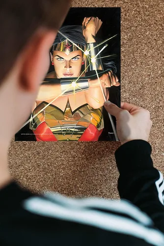 Miniatura 5 de TRENDYPRINT DC Comics – Liga de la Justicia – Alex Ross Art – Mujer Maravilla – Linterna Verde – Superman – Batman – Juego de cuatro arte de pared