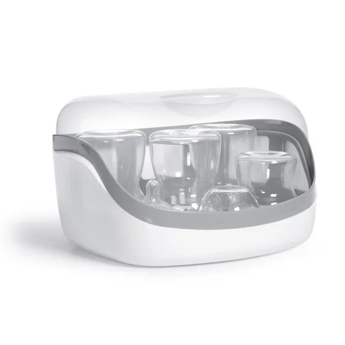 Esterilizador de vapor para microondas: elimina el 99.9% de la suciedad de forma rápida y natural con el poder del vapor, blanco/gris