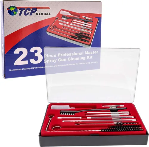 Miniatura 6 de Master Airbrush Juego de pistola pulverizadora profesional para limpieza con estuche, conjunto completo para limpiar: pistolas de pintura HVLP