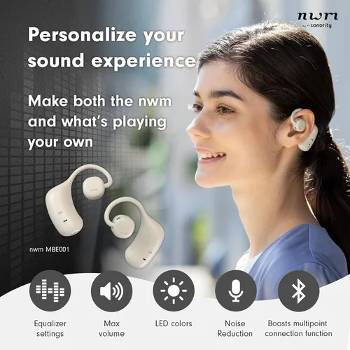 Miniatura 3 de nwm Los altavoces inalámbricos MBE001 (auriculares de oído abierto) evitan fugas de sonido con tecnología PSZ (alternativa a la conducción de hueso)