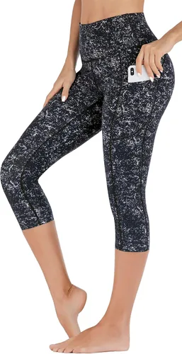 Miniatura 2 de IUGA High Waisted Yoga Pants for Women with Pockets Capri Leggings for Women Workout Leggings for Women Yoga Capris