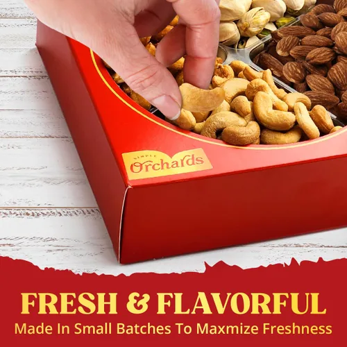 Miniatura 5 de Cesta de regalo de frutos secos para el día del padre, colección Gourmet Nuts Collection, caja de regalo de nueces mixtas de primera calidad, cesta