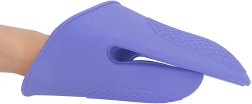 Miniatura 7 de Cyrank 2 pares de mini guantes de horno, guantes de silicona para horno de cocina, resistentes al calor y al deslizamiento, manoplas de horno
