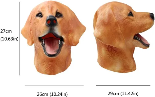 Miniatura 2 de PartyHop - Máscara Labrador - Máscara de látex para cabeza de perro de Halloween