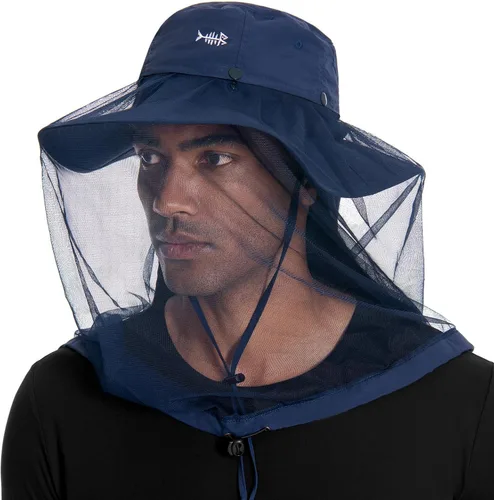 Miniatura 19 de BASSDASH Sombrero de mosquito UPF 50+ con red oculta para la cabeza y solapa para el cuello, para hombres y mujeres, pesca al aire libre