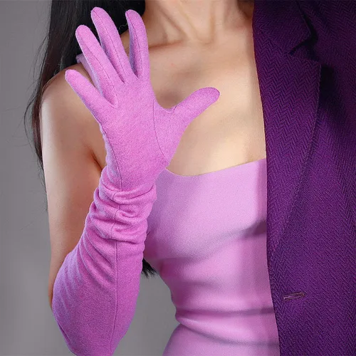Miniatura 4 de DooWay Guantes de lana de cachemira para mujer elásticos de 200in de invierno cálido ópera de conducción