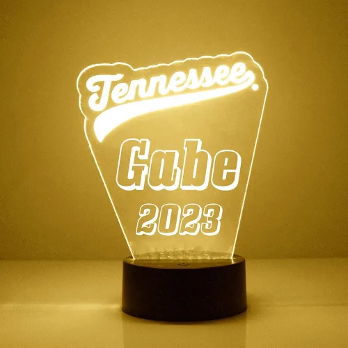 Miniatura 13 de Lámpara de luz nocturna personalizada con logotipo de la universidad de Tennessee Volunteers College con control remoto - 2