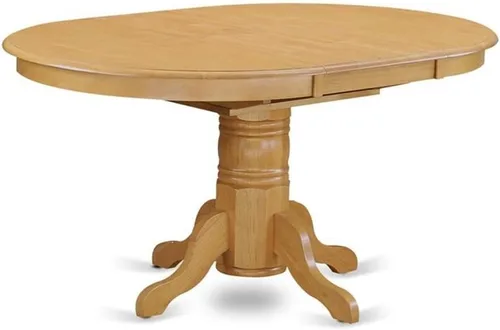 Miniatura 3 de East West Furniture AVON5-OAK-W - Juego de comedor de 5 piezas para 4 personas, incluye una mesa de comedor ovalada con hojas de mariposa y 4 sillas