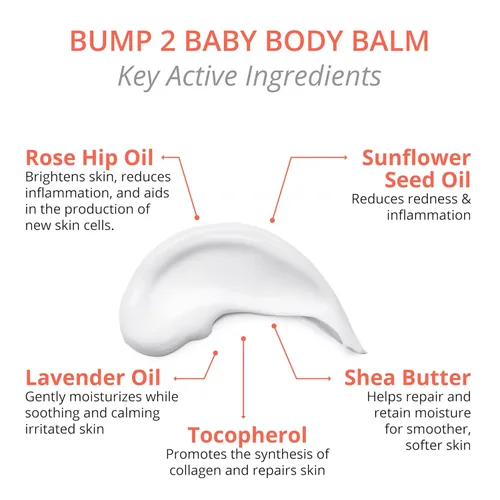 Miniatura 3 de Visha Skincare Bump 2 Baby Body Balm Alivia la piel seca y el eccema Previene las estrías Fortalece la piel Crema corporal para pieles