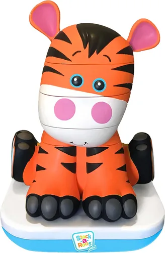Stack-a-Roos Baby Tiger por Salus Brands - Juguete apilable de animales, juguete educativo de aprendizaje temprano para bebés y niños pequeños, a
