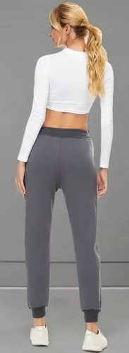 Miniatura 6 de MOUEEY Pantalones deportivos súper cálidos con forro de sherpa para mujer, pantalones deportivos de forro polar con bolsillos con cremallera