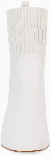 Miniatura 4 de Botas Chelsea para mujer con punta cuadrada, tacón grueso apilado, sin cordones, con tacón de bloque elástico, botas de vestir