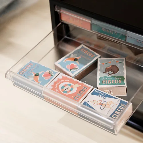 Miniatura 5 de livinbox Organizador de almacenamiento de escritorio con 13 cajones, piezas de hardware de arte y gabinete de almacenamiento de manicura