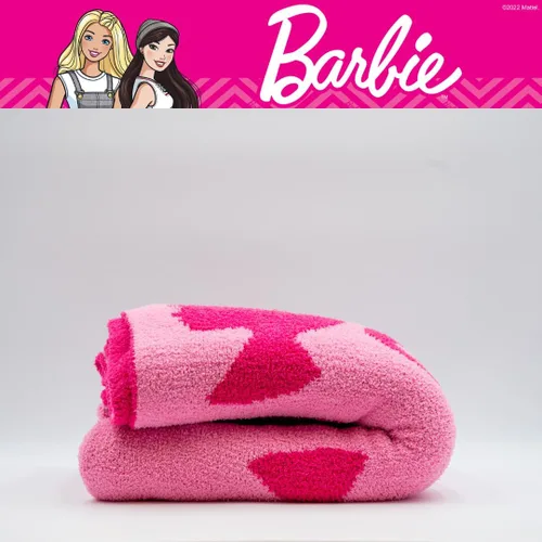 Miniatura 6 de Franco Collectibles Barbie - Ropa de cama para adultos, suave, acogedora, elegante, Dream Lux Intarsia, manta de punto, 50 x 60 pulgadas