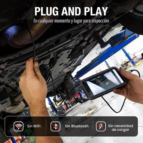 Miniatura 3 de Teslong - Cámara endoscopio USB C con luz, cámara de boroscopio de serpiente tipo C con 8 luces LED, cámara de inspección flexible impermeable de 10
