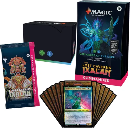 Magic: The Gathering Las Cavernas Perdidas de Ixalan Commander Deck - Exploradores de las Profundidades (Mazo de 100 cartas, paquete de muestra de 2
