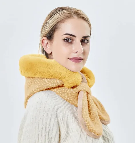 Miniatura 11 de Gorros de invierno para mujer, pasamontañas, bufanda, para clima frío, conjunto para mujer, gorro con capucha