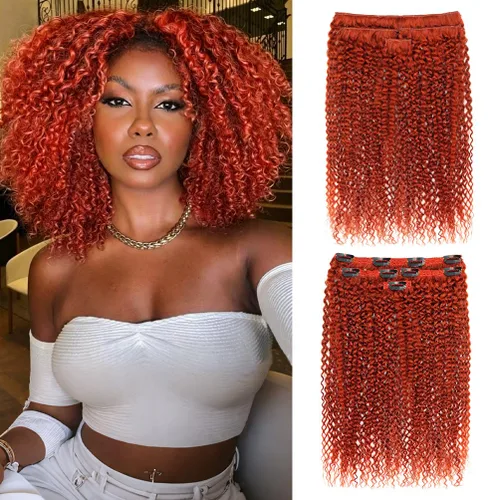 Miniatura 21 de 4 piezas de extensiones de cabello rizado afro con clip, 12 pulgadas 60g negro natural, encaje invisible sin costuras y espesor, 4B 4C clip
