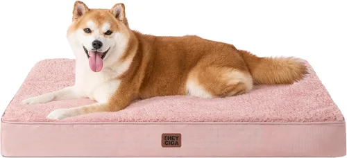 Miniatura 57 de EHEYCIGA Cama ortopédica de espuma para perros grandes, 35 pulgadas de largo x 23 pulgadas de ancho x 3.5 pulgadas de alto, gris claro