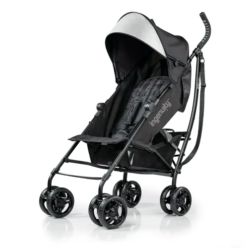 Summer Infant Ingenuity 3Dlite Cochecito de Conveniencia, Negro Azabache – Cochecito Ligero con Marco de Aluminio, Área de Asiento Grande, Azul (Jet