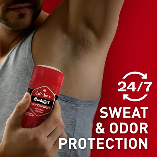 Miniatura 4 de Old Spice Desodorante antitranspirante para hombres, protección 24/7 sudor y olor, frescura duradera 24/7, sólido invisible, Swagger con aroma a