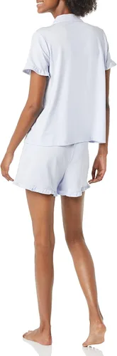 Miniatura 2 de Tienda Essentials Conjunto de pijama de algodón modal con cuello de muesca para mujer (disponible en tallas grandes)