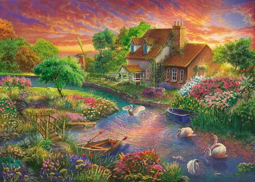 Ledgebay Pintura por números, para adultos, de principiantes a avanzados, divertidos proyectos de arte y manualidades, Granja, 16 x 20 pulgadas, sin