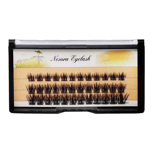 Miniatura 5 de BODERMINCER 60 pestañas postizas negras hechas a mano, 10D, largas, naturales, pestañas individuales, extensión de pestañas postizas, maquillaje