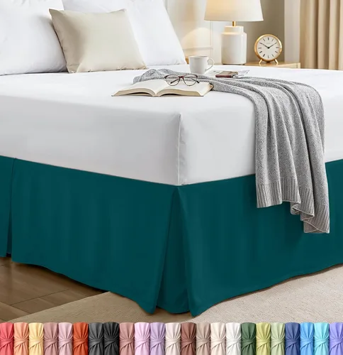 Miniatura 15 de Utopia Bedding Falda para cama individual – Paquete de 20 – Volantes plisados cuádruples suaves – Fácil ajuste con caída a medida de 15 pulgadas