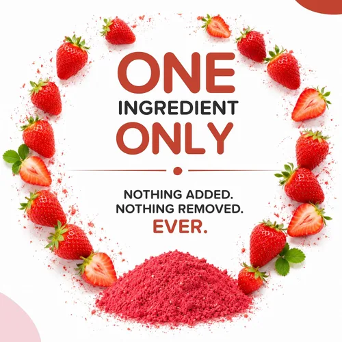 Miniatura 4 de Polvo de fresa liofilizado orgánico de fresas orgánicas liofilizadas – Rico en fibra, para batidos, hornear y colorante natural de alimentos rosa