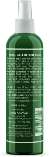 Miniatura 8 de Bug Soother Spray - Paquete familiar grande – Repelente y disuasorio natural de insectos, mosquitos y mosquitos – Spray seguro para adultos, niños
