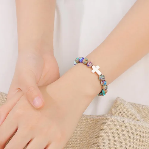 Miniatura 2 de JoycuFF Christian Gifts,Cross Braceletsfor WomenGirls, Faith Religious Easter Catholic Christian Jewelry, Meaningful Baptism Communion Confirmation