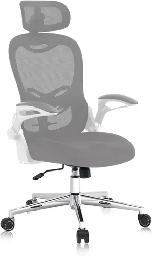 Miniatura 9 de Silla de oficina, silla de oficina para oficina en casa cómoda en casa y estudio, silla de computadora de malla de respaldo alto con soporte lumbar