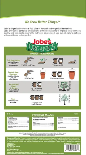 Miniatura 2 de Jobe's Organics Fertilizante granular multiusos, fertilizante de fácil cuidado de plantas para verduras, flores, arbustos, árboles y plantas, bolsa