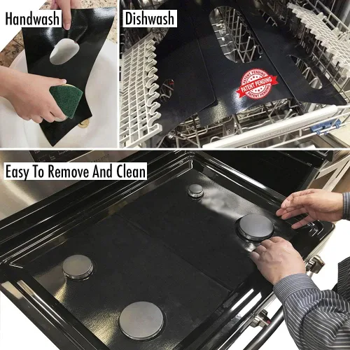 Miniatura 2 de Revestimientos protectores de estufa compatibles con estufas Whirlpool, gamas de gas Whirlpool, personalizadas, revestimientos de fácil limpieza