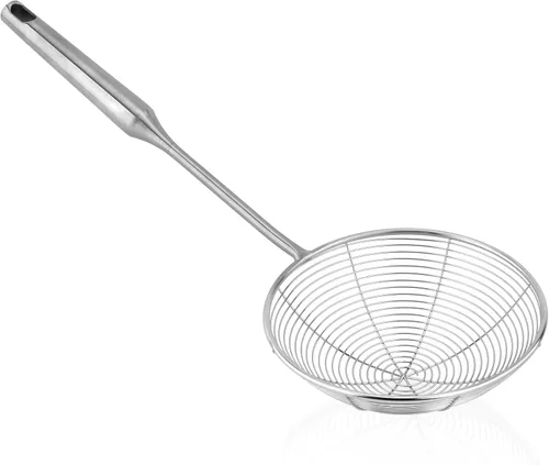 Miniatura 7 de Cucharón de acero inoxidable 304 para cocinar y freír, utensilios de cocina, cuchara de pasta de alambre