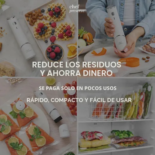 Miniatura 6 de Bolsas de sellado al vacío reutilizables Chef Preserve para alimentos – 60 bolsas de almacenamiento de alimentos sin BPA, congelador, microondas