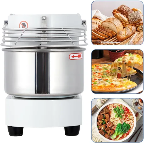 Miniatura 6 de Mezclador comercial de alimentos de 10.5 cuartos Máquina amasadora de masa de doble rotación de 650 W con temporizador de pantalla táctil Tazón
