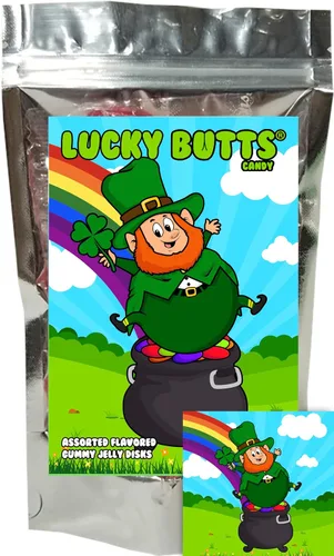 Miniatura 12 de Zombie Butts - Discos de gelatina con sabor a fruta de manzana verde, divertido y único regalo de broma de dulces de Halloween para cumpleaños