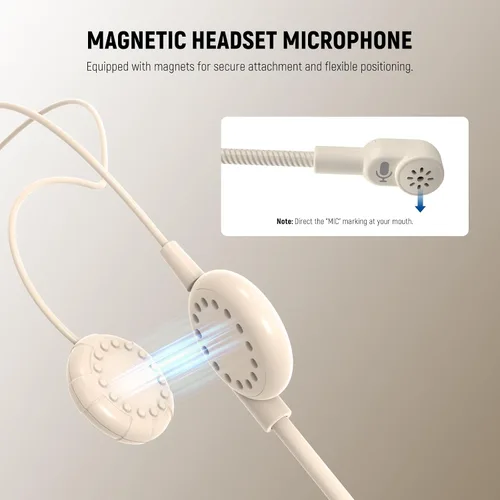 Miniatura 2 de NEEWER Auriculares de micrófono, pista mono para amplificador de voz con cable, conector TRS estándar de 0.138 in para profesores, entrenadores