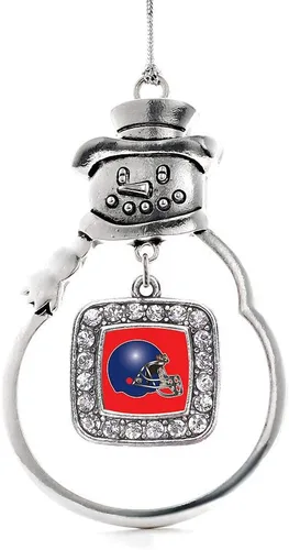 Miniatura 8 de Inspired Silver - Adorno de rodillo de reina - Adorno cuadrado de plata con muñeco de nieve con joyas de circonita cúbica